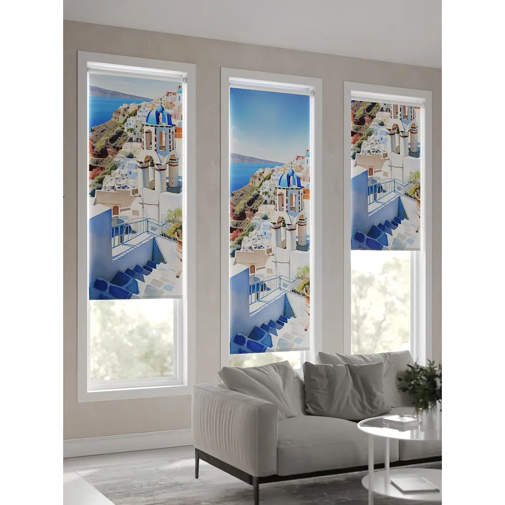 Фото 4 Рулонная штора At home Фрезис AT777833 57x170 см цвет бежевый/белый/синий Фото 4 Рулонная штора At home Фрезис AT777833 57x170 см цвет бежевый/белый/синий