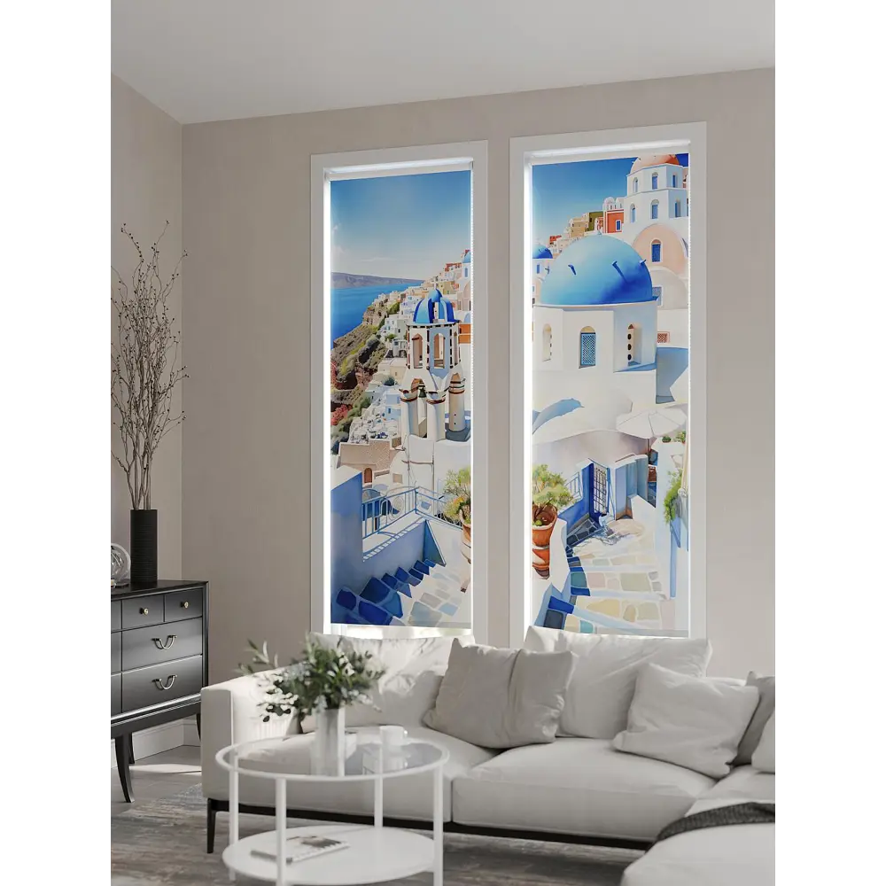 Фото 3 Рулонная штора At home Фрезис AT777834 57x170 см цвет бежевый/белый/синий Фото 3 Рулонная штора At home Фрезис AT777834 57x170 см цвет бежевый/белый/синий