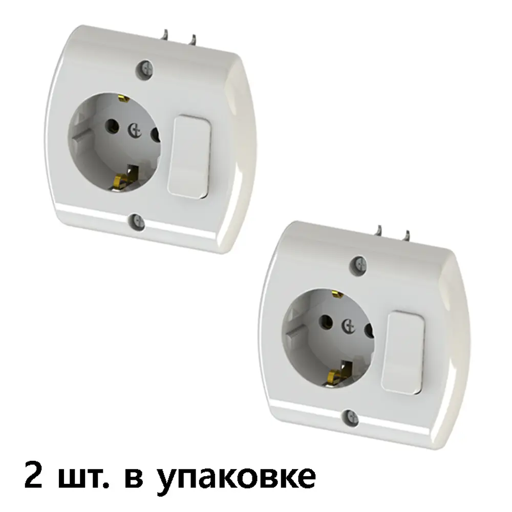 Фото Розетка с выключателем Ne-ad 1015-A с заземлением 220-250 В 16 A цвет белый Фото Розетка с выключателем Ne-ad 1015-A с заземлением 220-250 В 16 A цвет белый