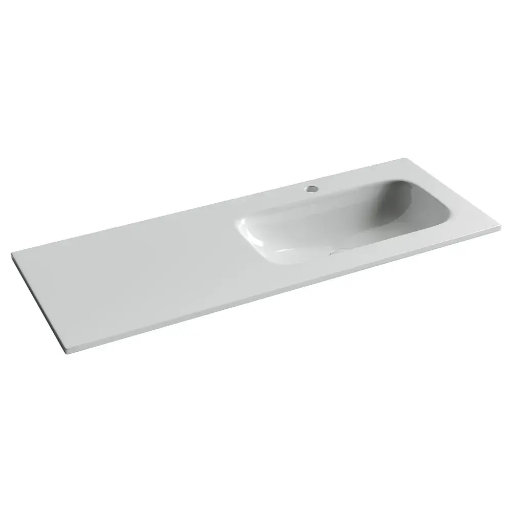 Фото 4 Раковина накладная мебельная Ceramicanova Grace CN7021 121см с чашей справа и отверстием под смеситель Фото 4 Раковина накладная мебельная Ceramicanova Grace CN7021 121см с чашей справа и отверстием под смеситель