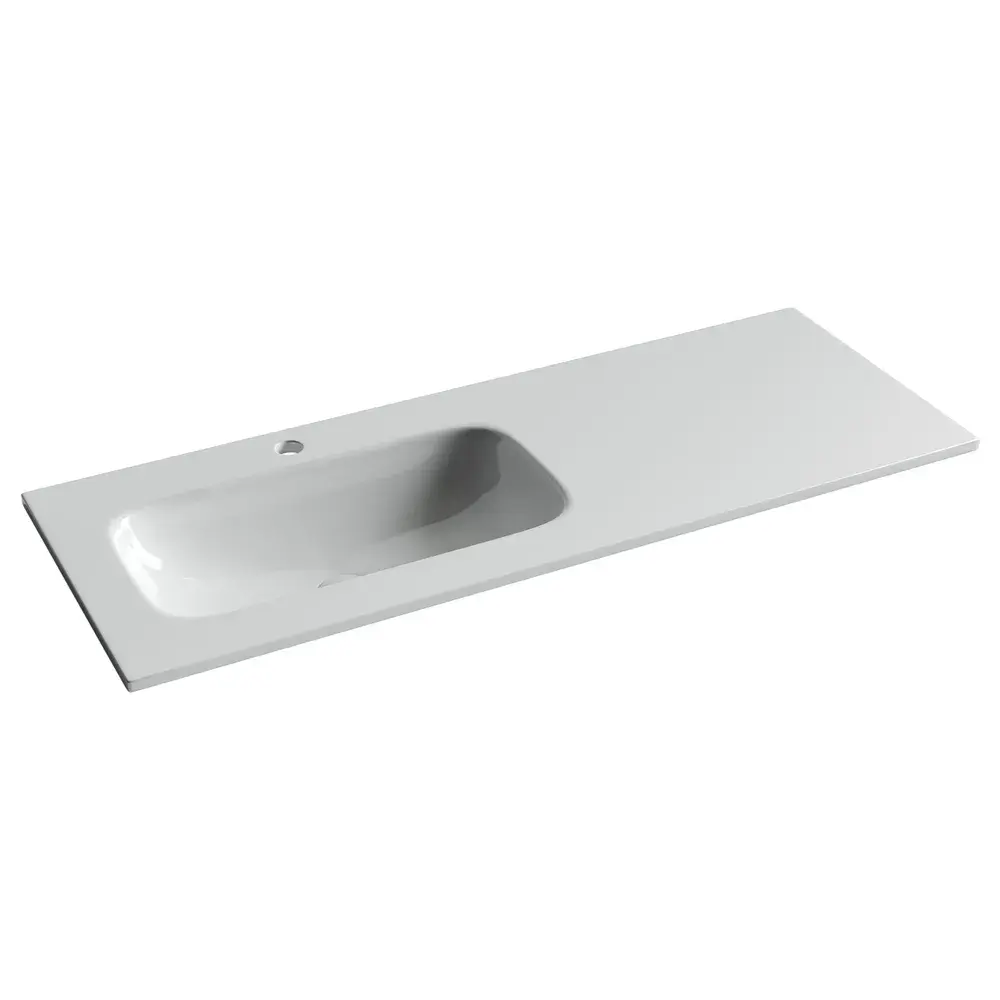 Фото 4 Раковина накладная мебельная Ceramicanova Grace CN7020 121см с чашей слева и отверстием под смеситель Фото 4 Раковина накладная мебельная Ceramicanova Grace CN7020 121см с чашей слева и отверстием под смеситель