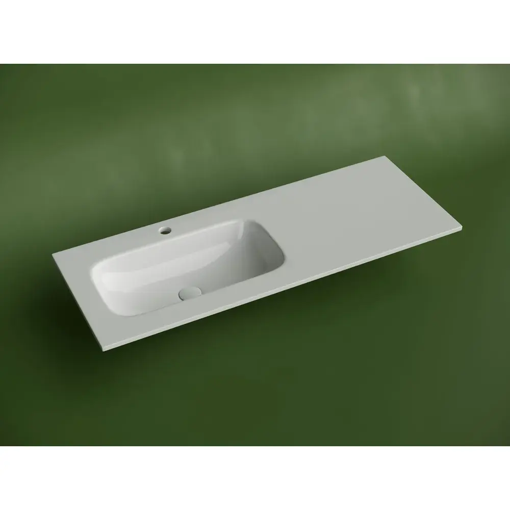 Фото 2 Раковина накладная мебельная Ceramicanova Grace CN7020 121см с чашей слева и отверстием под смеситель Фото 2 Раковина накладная мебельная Ceramicanova Grace CN7020 121см с чашей слева и отверстием под смеситель