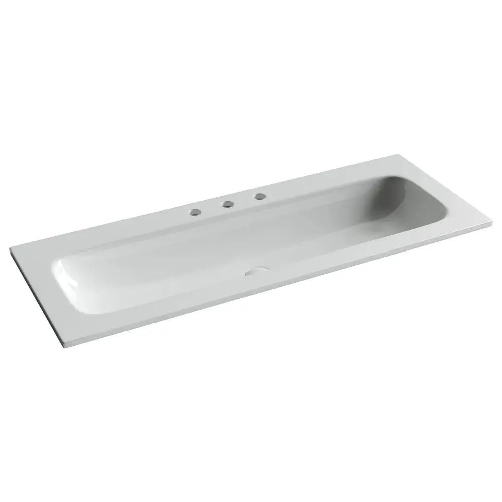 Фото 3 Раковина накладная мебельная Ceramicanova Grace CN7024 121см с тремя отверстиями под смеситель Фото 3 Раковина накладная мебельная Ceramicanova Grace CN7024 121см с тремя отверстиями под смеситель