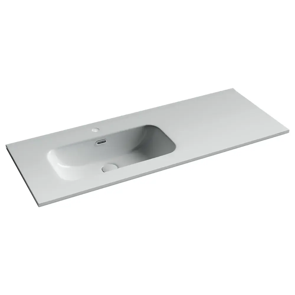 Фото Раковина накладная мебельная Ceramicanova Element CN7006L 121 см с чашей слева с отверстием под смеситель цвет белый Фото Раковина накладная мебельная Ceramicanova Element CN7006L 121 см с чашей слева с отверстием под смеситель цвет белый