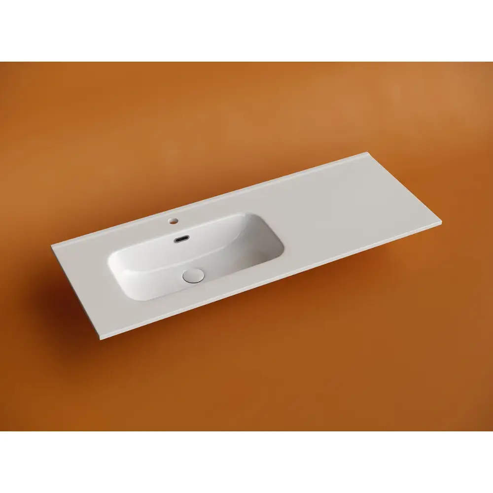 Фото 4 Раковина накладная мебельная Ceramicanova Element CN7006L 121 см с чашей слева с отверстием под смеситель цвет белый Фото 4 Раковина накладная мебельная Ceramicanova Element CN7006L 121 см с чашей слева с отверстием под смеситель цвет белый