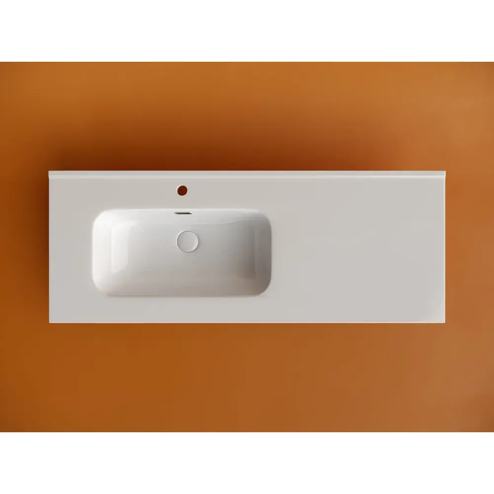 Фото 3 Раковина накладная мебельная Ceramicanova Element CN7006L 121 см с чашей слева с отверстием под смеситель цвет белый Фото 3 Раковина накладная мебельная Ceramicanova Element CN7006L 121 см с чашей слева с отверстием под смеситель цвет белый