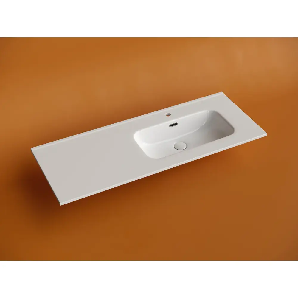 Фото 4 Раковина накладная мебельная Ceramicanova Element CN7006R 121 с чашей справа с отверстием под смеситель цвет белый Фото 4 Раковина накладная мебельная Ceramicanova Element CN7006R 121 с чашей справа с отверстием под смеситель цвет белый