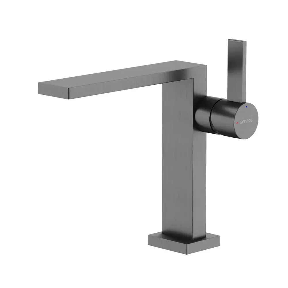 Фото Смеситель для раковины SANCOS Linn SC9019GG вороненая сталь