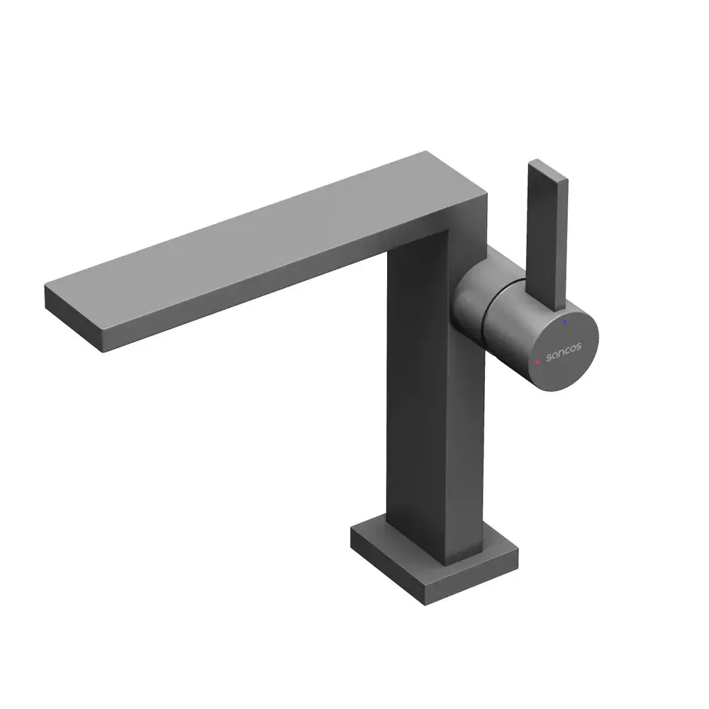 Фото 2 Смеситель для раковины SANCOS Linn SC9019GG вороненая сталь