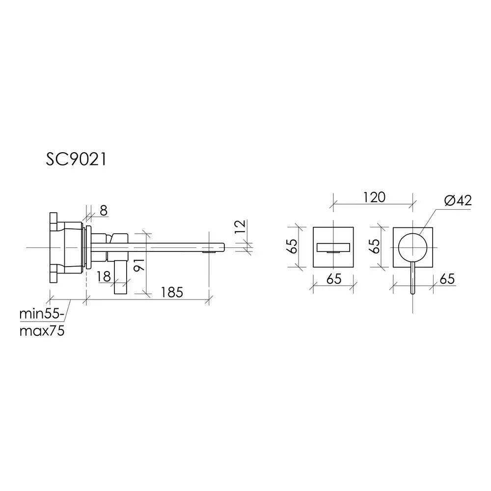 Фото Смеситель для раковины SANCOS Linn SC9021MB c внутренней частью черный матовый Фото Смеситель для раковины SANCOS Linn SC9021MB c внутренней частью черный матовый
