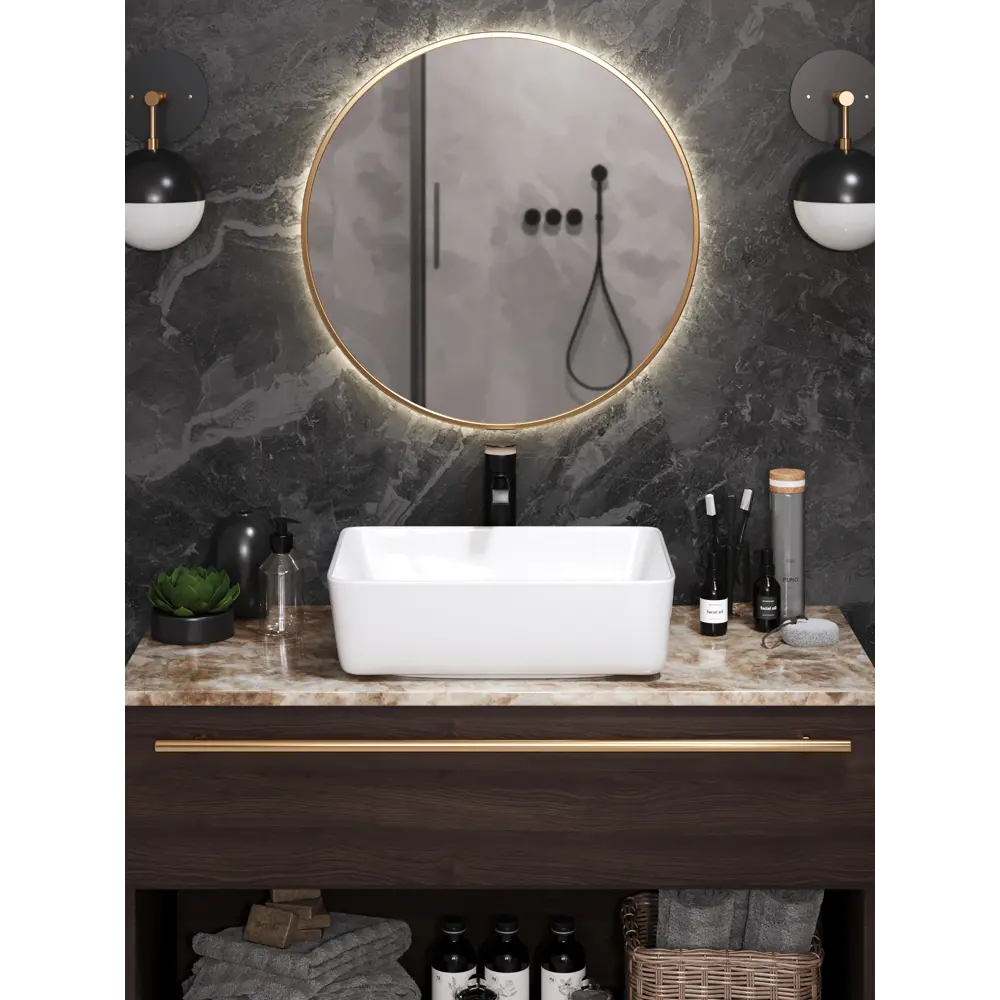 Фото 2 Раковина Watersense eva Eva 47.5см цвет белый глянцевый