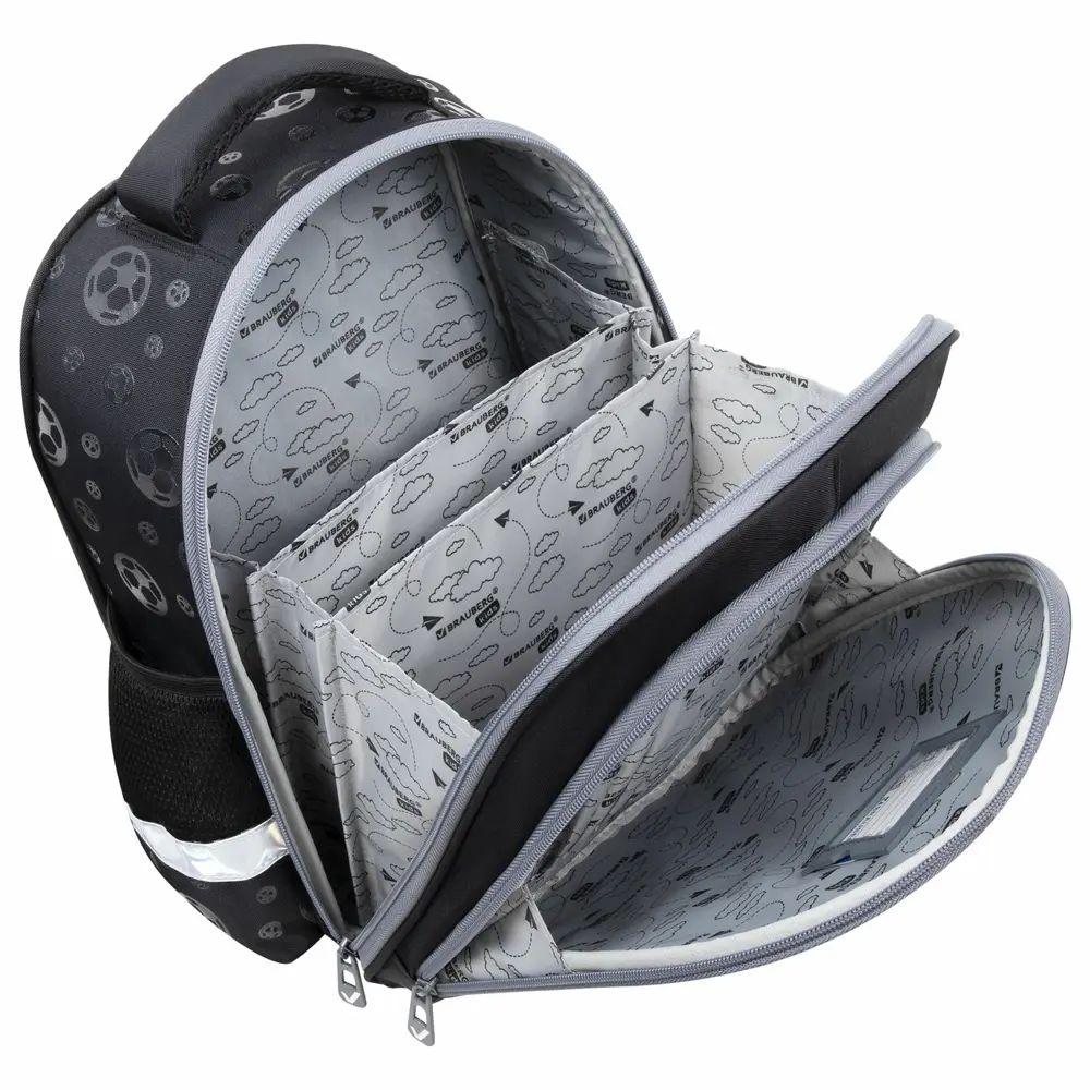 Фото 7 Рюкзак Brauberg Kids Standard Score ball 28x36x14 см нейлон цвет серый/черный Фото 7 Рюкзак Brauberg Kids Standard Score ball 28x36x14 см нейлон цвет серый/черный