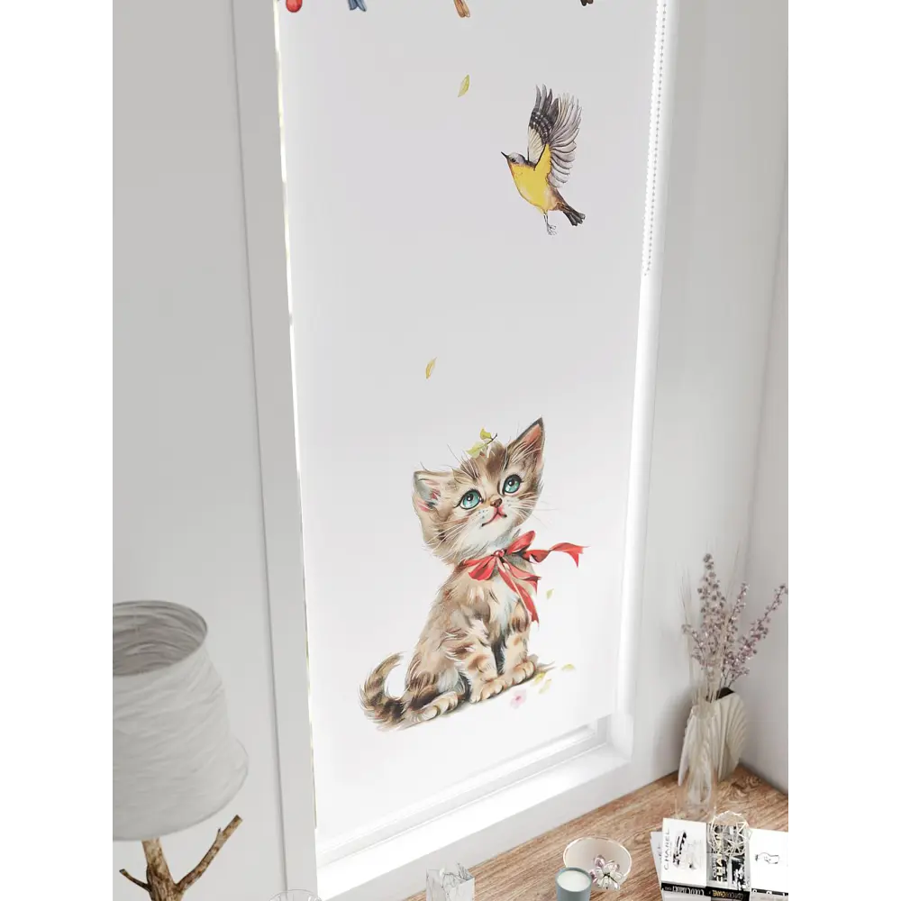 Фото 7 Рулонная штора блэкаут At Home Федера AT774722, 62x170 см, цвет белый, разноцветный