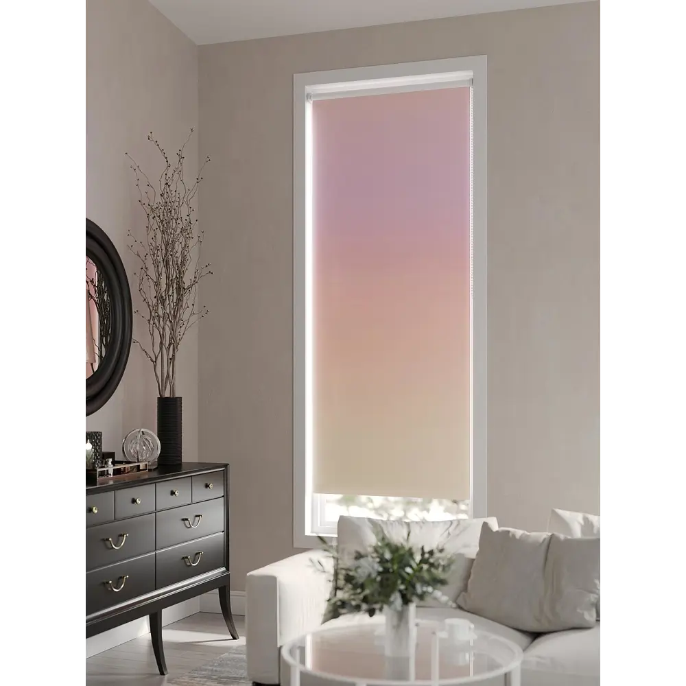 Фото 10 Рулонная штора At Home Лирикас AT782247068, 68x170 см, цвет бежевый, розовый