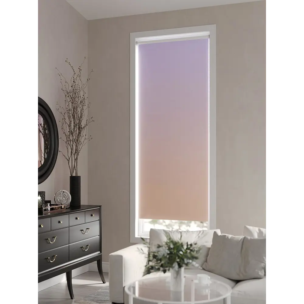 Фото 6 Рулонная штора At Home Лирикас AT782281068, 68x170 см, цвет бежевый, фиолетовый