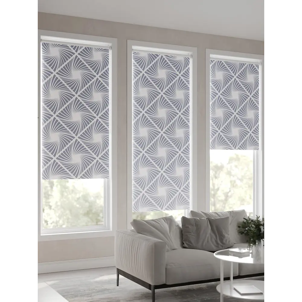 Фото 2 Рулонная штора At Home Клартис AT782203062, 62x170 см, цвет белый, серый