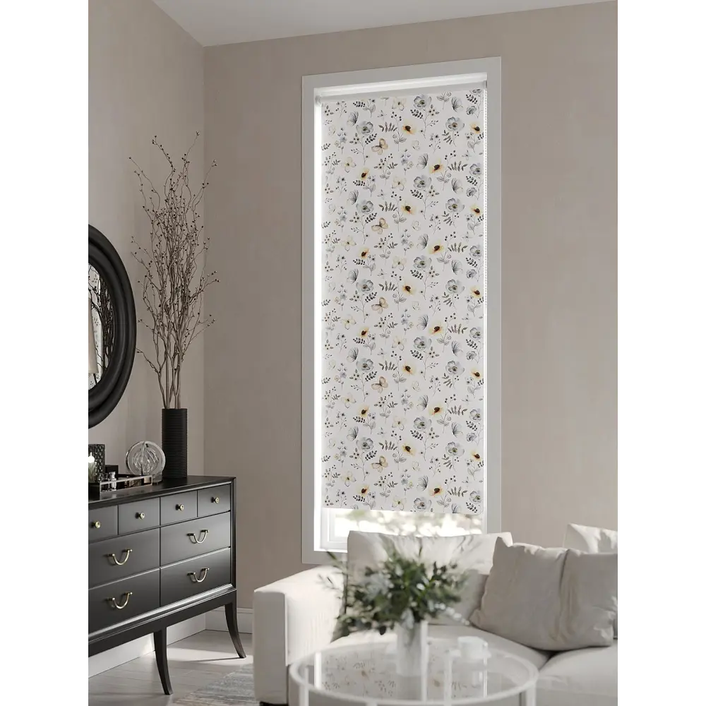 Фото 6 Рулонная штора At Home Клартис AT782217062, 62x170 см, цвет белый, серый