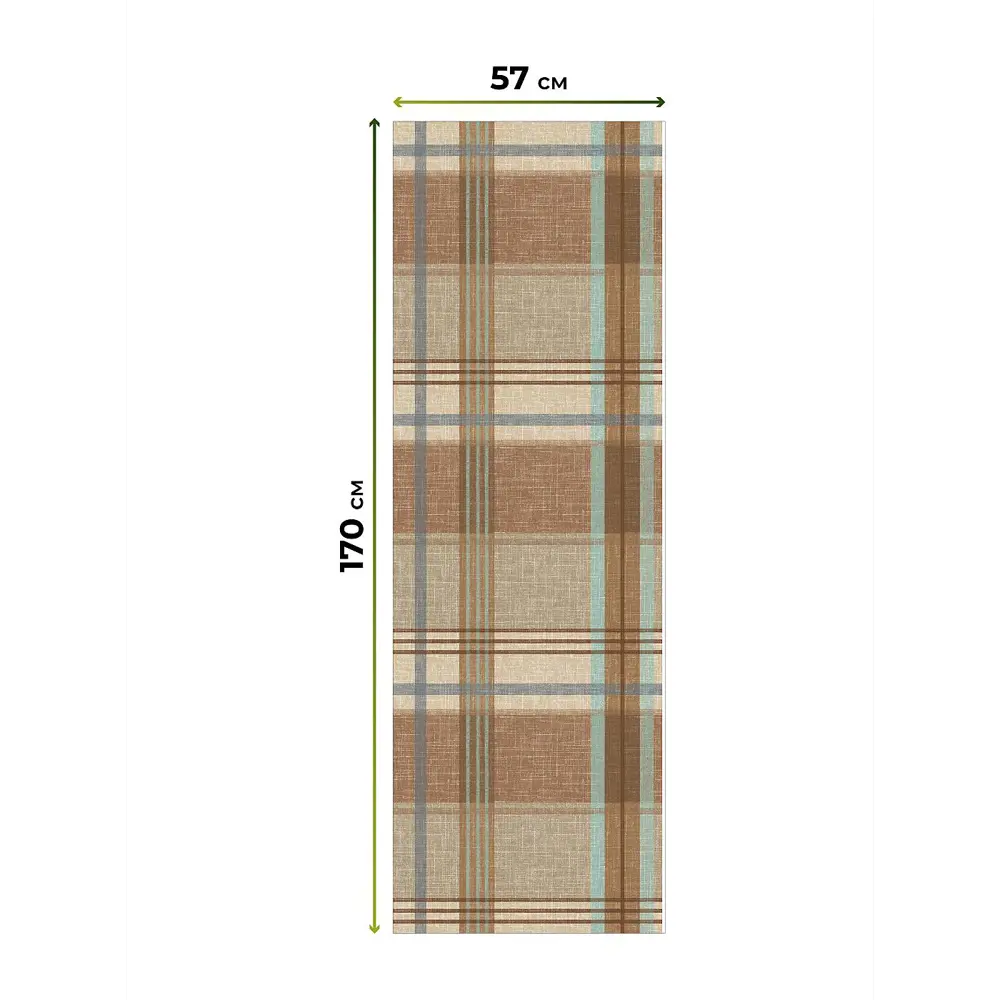 Фото 7 Рулонная штора At Home Ронлирт AT782261057, 57x170 см, цвет коричневый, бирюзовый