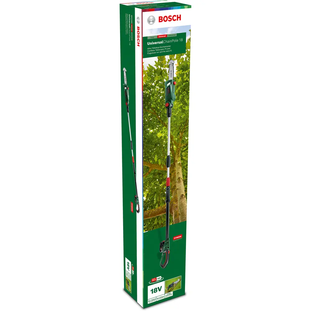 Фото 3 Высоторез аккумуляторный Bosch UniversalChainPole 18 В шина 20 см АКБ и ЗУ в комплекте Фото 3 Высоторез аккумуляторный Bosch UniversalChainPole 18 В шина 20 см АКБ и ЗУ в комплекте