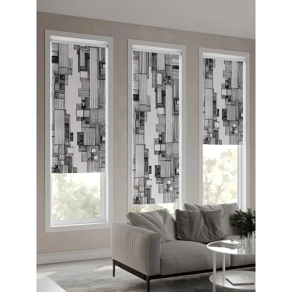 Фото 6 Рулонная штора At Home AT777035, 57x170 см, цвет белый, серый Фото 6 Рулонная штора At Home AT777035, 57x170 см, цвет белый, серый