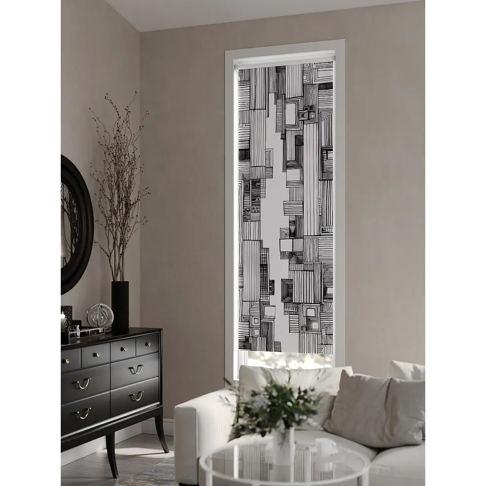 Фото 5 Рулонная штора At Home AT777035, 57x170 см, цвет белый, серый Фото 5 Рулонная штора At Home AT777035, 57x170 см, цвет белый, серый