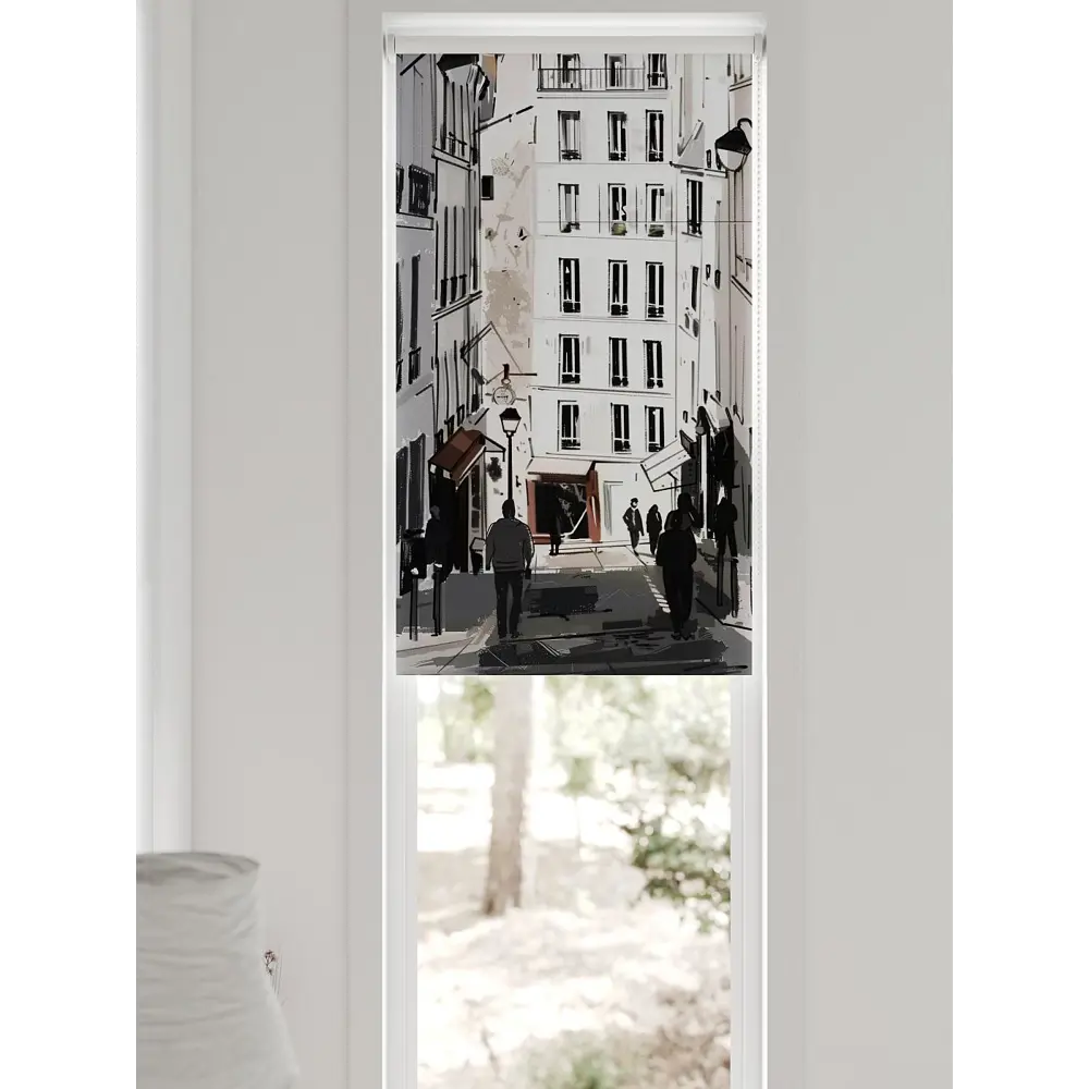 Фото 3 Рулонная штора блэкаут At Home Флорко AT780066 57x170 см, цвет белый Фото 3 Рулонная штора блэкаут At Home Флорко AT780066 57x170 см, цвет белый