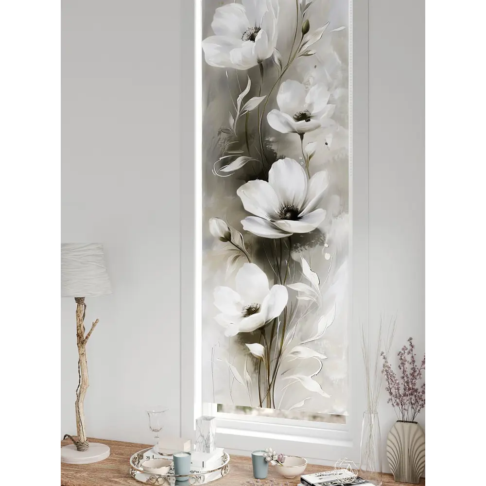 Фото 5 Рулонная штора блэкаут At Home Флорко AT780185 57x170 см, цвет бежевый Фото 5 Рулонная штора блэкаут At Home Флорко AT780185 57x170 см, цвет бежевый