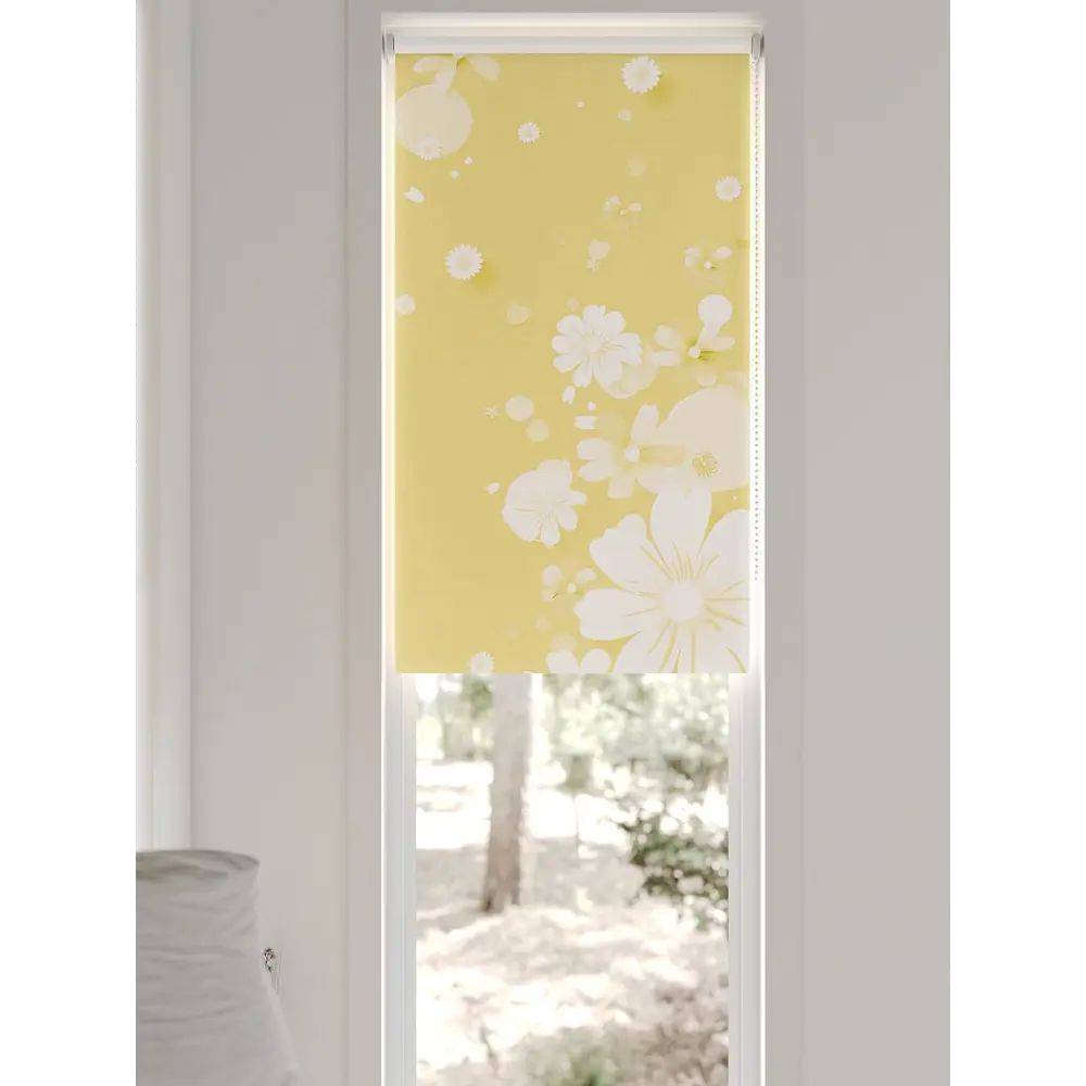 Фото Рулонная штора блэкаут At Home Флорко AT780213 57x170 см, цвет белый Фото Рулонная штора блэкаут At Home Флорко AT780213 57x170 см, цвет белый