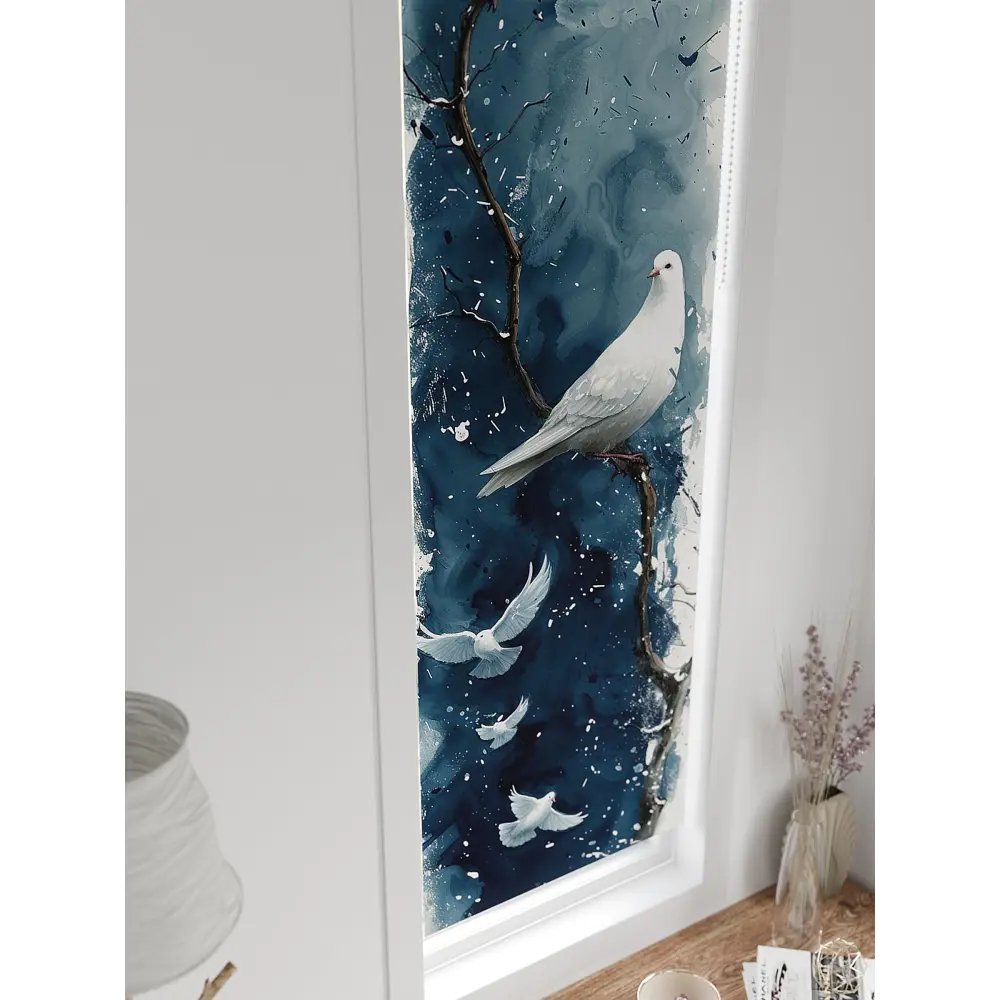 Фото 6 Рулонная штора блэкаут At Home Нистан AT779608 47x170 см, цвет белый