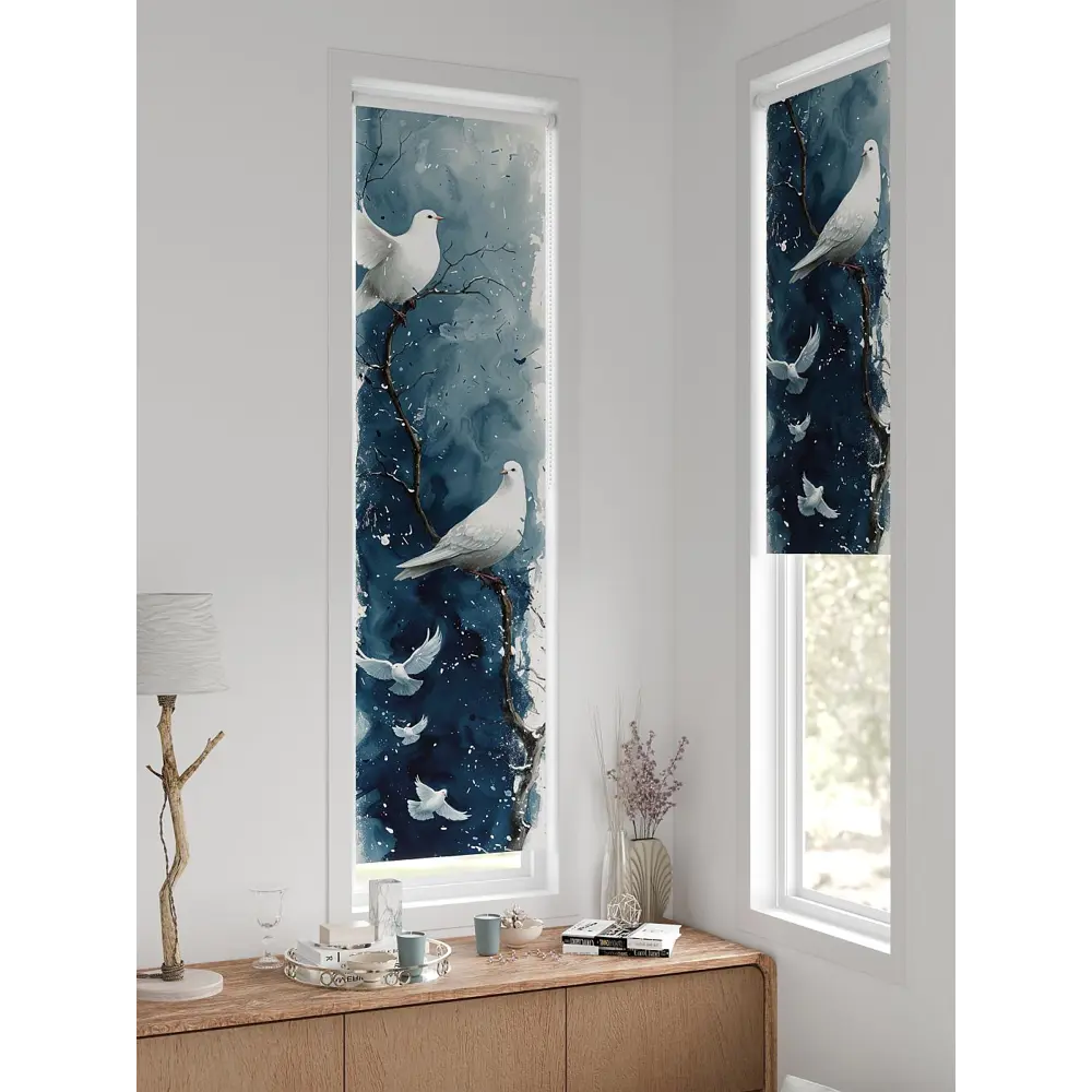 Фото 4 Рулонная штора блэкаут At Home Нистан AT779608 47x170 см, цвет белый