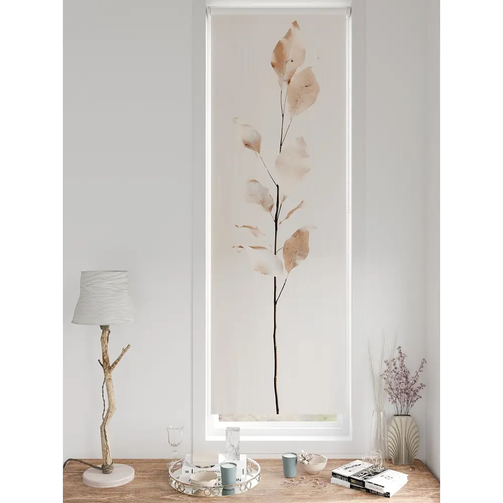 Фото 2 Рулонная штора блэкаут At Home Флорко AT780562 57x170 см, цвет бежевый Фото 2 Рулонная штора блэкаут At Home Флорко AT780562 57x170 см, цвет бежевый