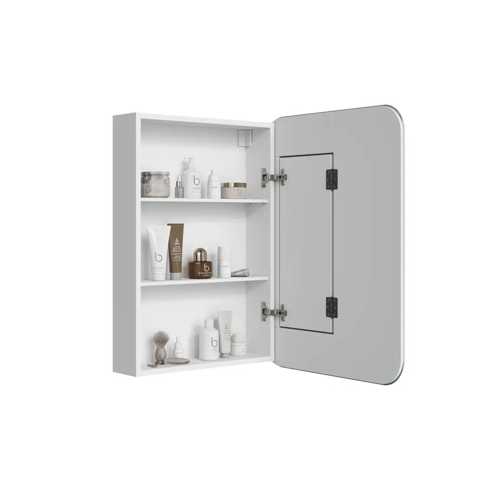 Фото 6 Шкаф зеркальный для ванной Alavann Cosmetic ALV0770001 60 см, с приближением, левый/правый, белый Фото 6 Шкаф зеркальный для ванной Alavann Cosmetic ALV0770001 60 см, с приближением, левый/правый, белый