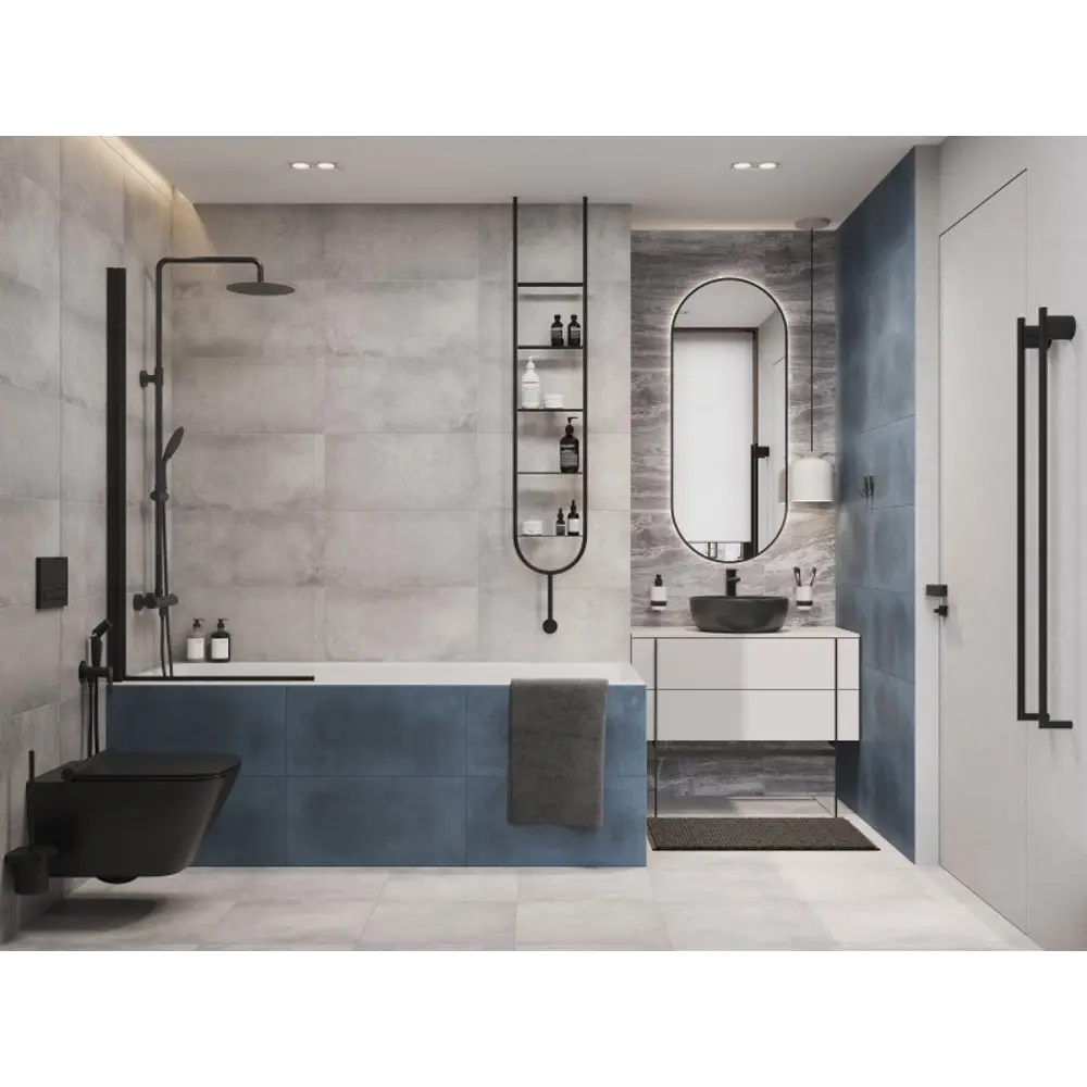 Фото 4 Плитка настенная Cersanit Cascada 29.8x59.8 см 1.425 м² матовая цвет темно-серый Фото 4 Плитка настенная Cersanit Cascada 29.8x59.8 см 1.425 м² матовая цвет темно-серый
