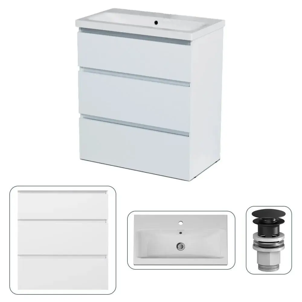 Фото Тумба с раковиной Am.pm M91FSX0752WC075WG-P22 Gem S 75 см напольная с донным клапаном цвет белый Фото Тумба с раковиной Am.pm M91FSX0752WC075WG-P22 Gem S 75 см напольная с донным клапаном цвет белый