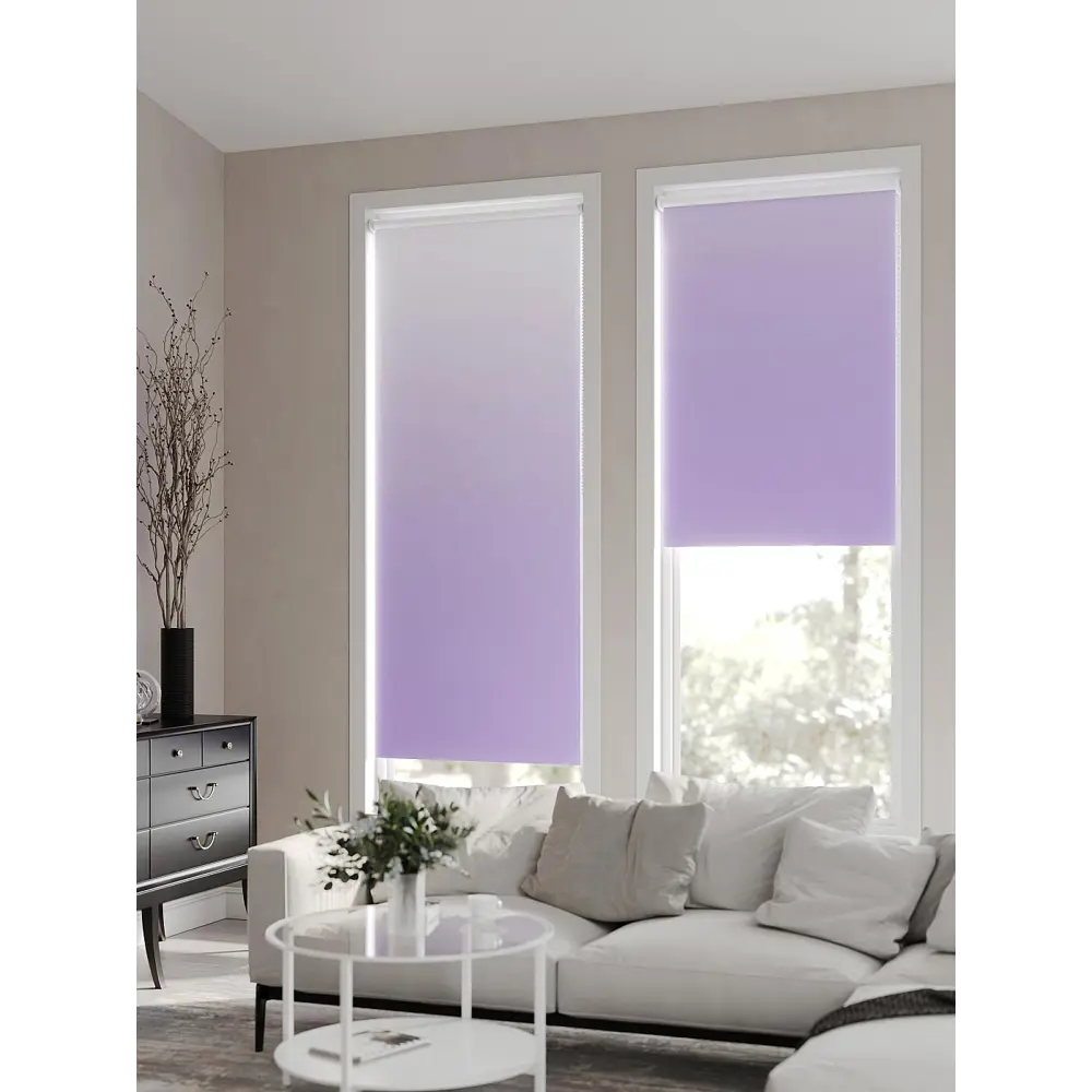 Фото 8 Рулонная штора At Home AT782345057, 57x170 см, цвет белый, фиолетовый