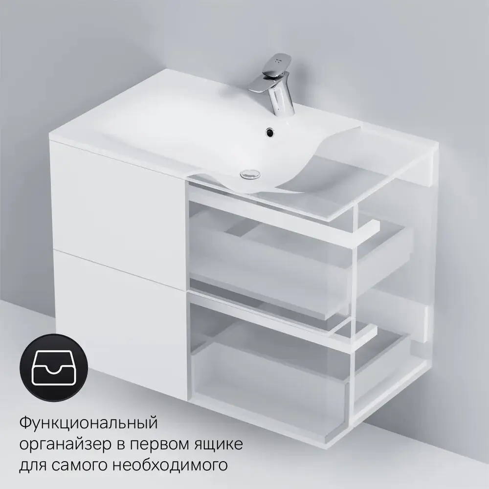 Фото 7 Тумба под раковину Am.pm M70AFHX0802WG Spirit V2.0 подвесная 80 см белый глянец Фото 7 Тумба под раковину Am.pm M70AFHX0802WG Spirit V2.0 подвесная 80 см белый глянец
