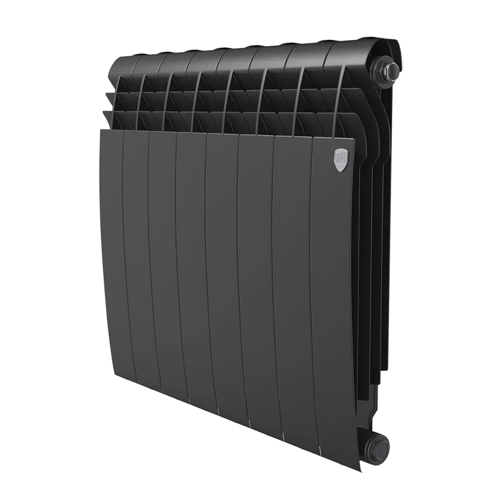 Фото Радиатор секционный Royal Thermo BiLiner B 500/87 8 секций боковое подключение биметалл черный Фото Радиатор секционный Royal Thermo BiLiner B 500/87 8 секций боковое подключение биметалл черный