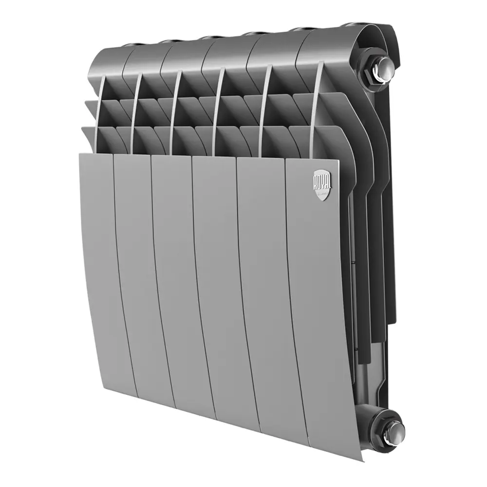 Фото Радиатор секционный Royal Thermo BiLiner B 350/87 6 секций боковое подключение биметалл серый Фото Радиатор секционный Royal Thermo BiLiner B 350/87 6 секций боковое подключение биметалл серый