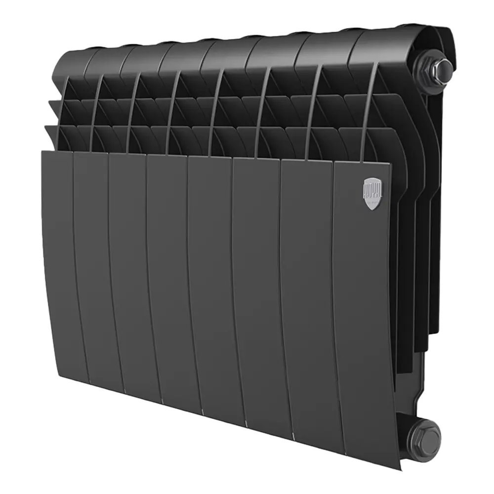 Фото Радиатор секционный Royal Thermo BiLiner B 350/87 8 секций боковое подключение биметалл черный Фото Радиатор секционный Royal Thermo BiLiner B 350/87 8 секций боковое подключение биметалл черный