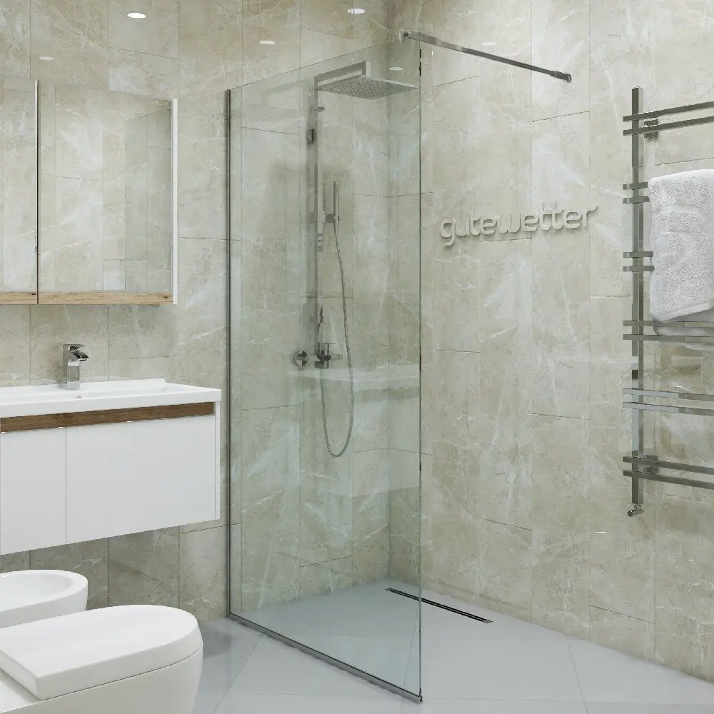 Фото 5 Душевая ширма GuteWetter GWMPGL010 964117288 90x220 см, профиль хром блестящий стекло закаленное 10 мм Фото 5 Душевая ширма GuteWetter GWMPGL010 964117288 90x220 см, профиль хром блестящий стекло закаленное 10 мм