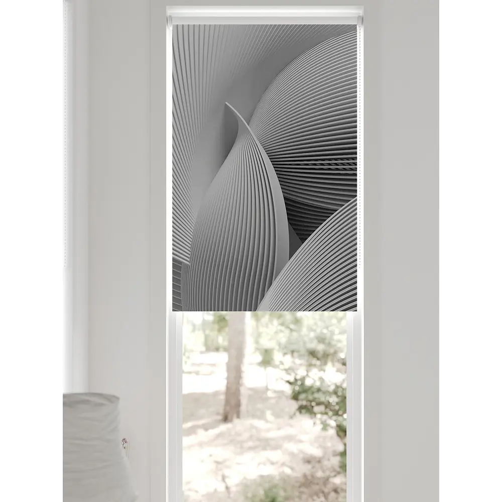 Фото 5 Рулонная штора блэкаут At Home Фиреда AT783555062 62x170 см, цвет белый