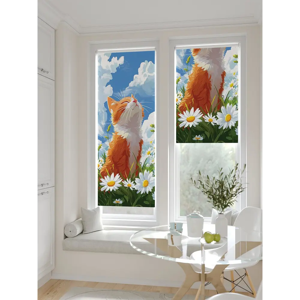 Фото 2 Рулонная штора блэкаут At Home Рилварт AT783531068 68x170 см, цвет белый Фото 2 Рулонная штора блэкаут At Home Рилварт AT783531068 68x170 см, цвет белый