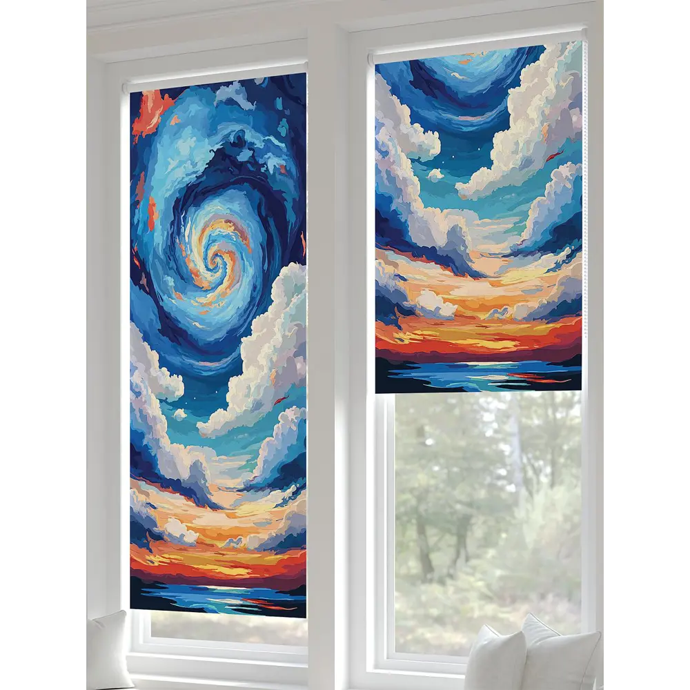 Фото 8 Рулонная штора блэкаут At Home Лертонт AT783474062 62x170 см, цвет белый