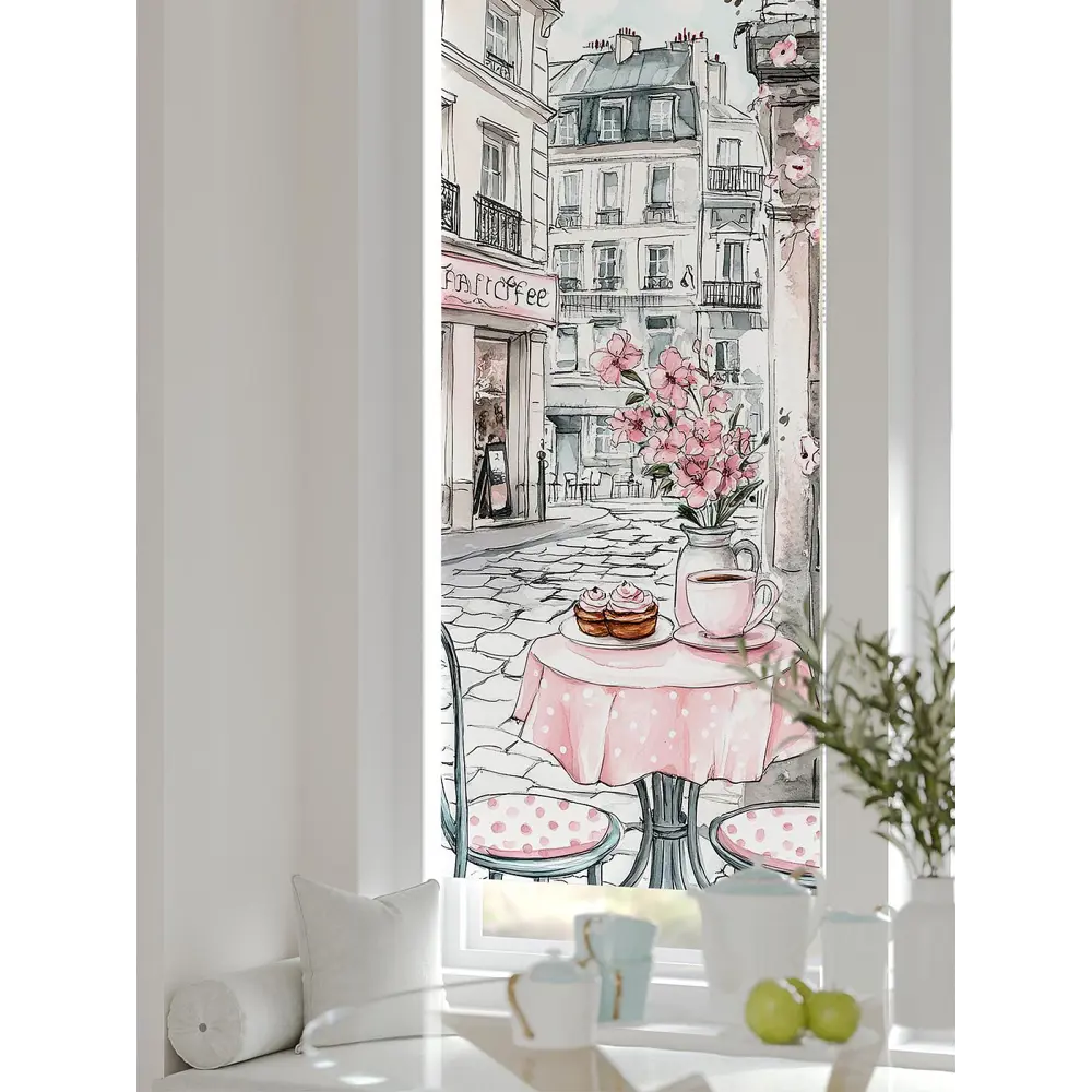 Фото 7 Рулонная штора блэкаут At Home Лертонт AT783477062 62x170 см, цвет белый