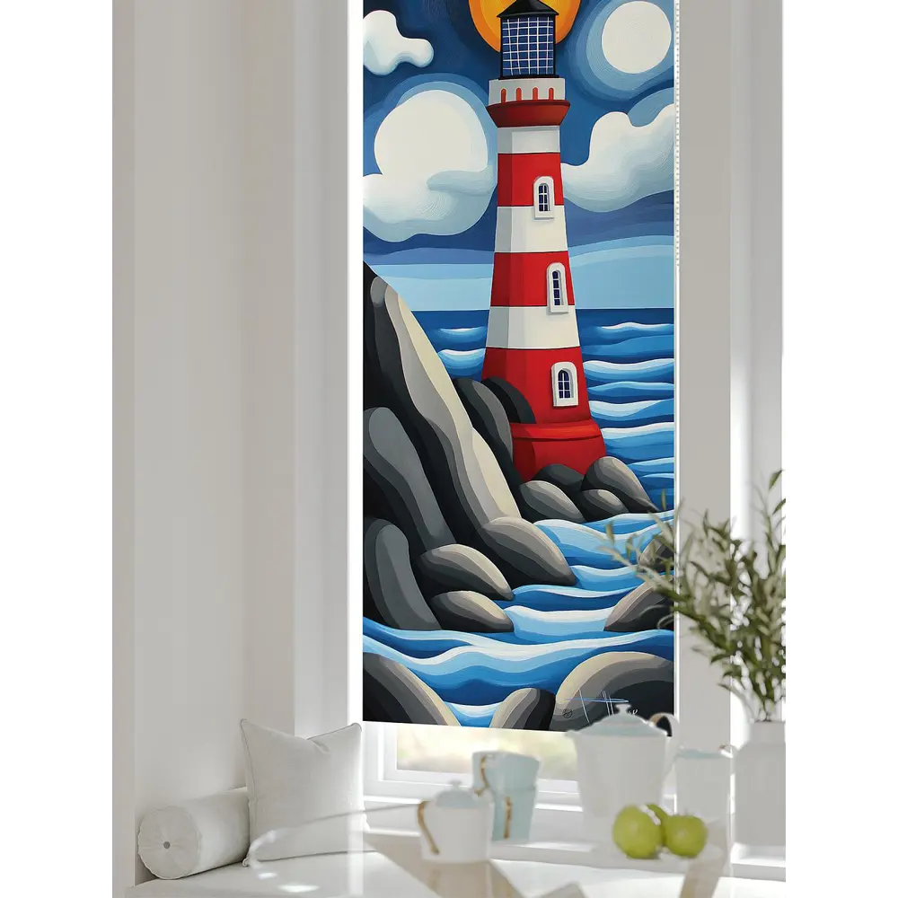 Фото 2 Рулонная штора блэкаут At Home Лертонт AT783495062 62x170 см, цвет белый