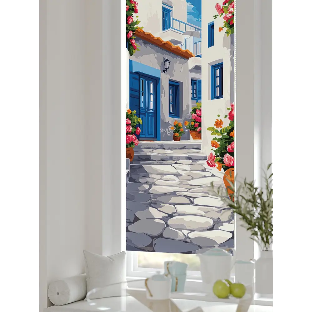 Фото 5 Рулонная штора блэкаут At Home Лертонт AT783497062 62x170 см, цвет белый