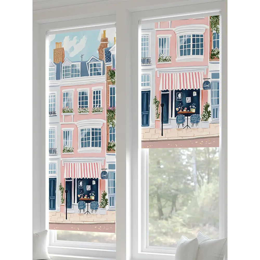 Фото 9 Рулонная штора блэкаут At Home Лертонт AT783514062 62x170 см, цвет белый