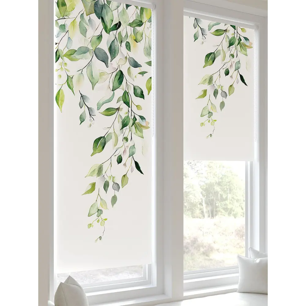 Фото Рулонная штора блэкаут At Home Лертонт AT783547062 62x170 см, цвет белый