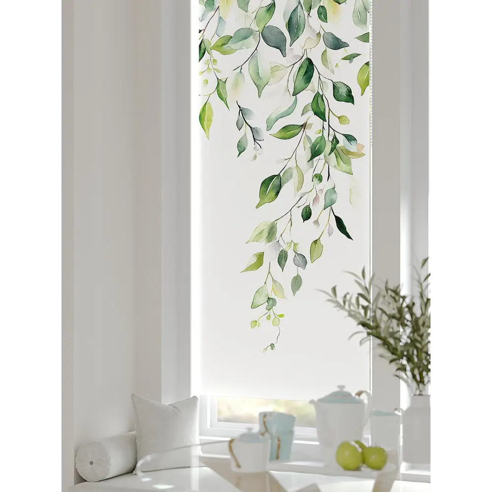 Фото 10 Рулонная штора блэкаут At Home Лертонт AT783547062 62x170 см, цвет белый