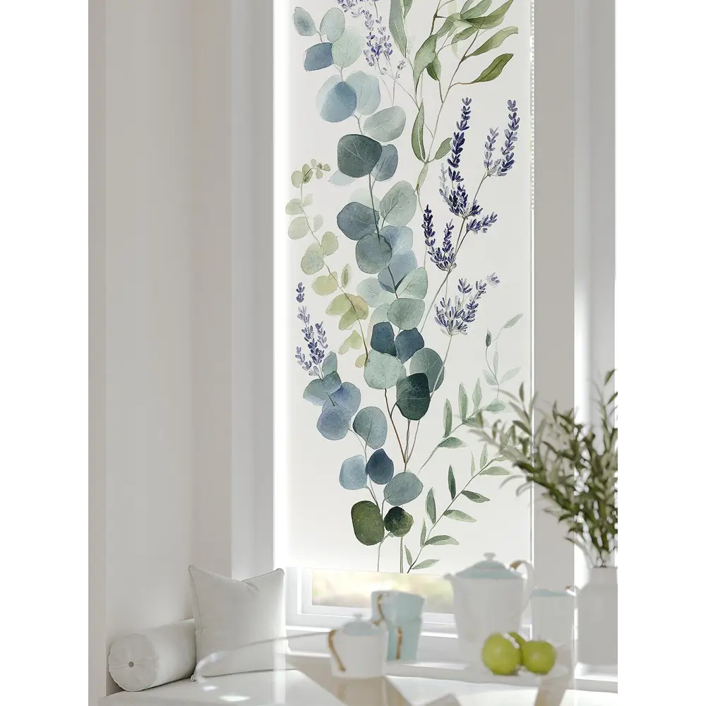 Фото 7 Рулонная штора блэкаут At Home Лертонт AT783550062 62x170 см, цвет белый